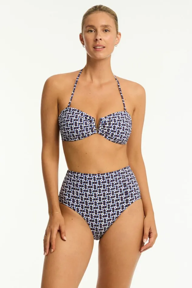 Sea Level Bottoms Coast Panelled High Waist Pant Coast Cobalt 8211 Women