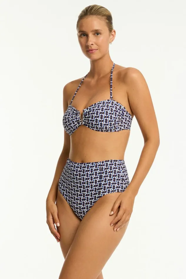 Sea Level Bottoms Coast Panelled High Waist Pant Coast Cobalt 8211 Women