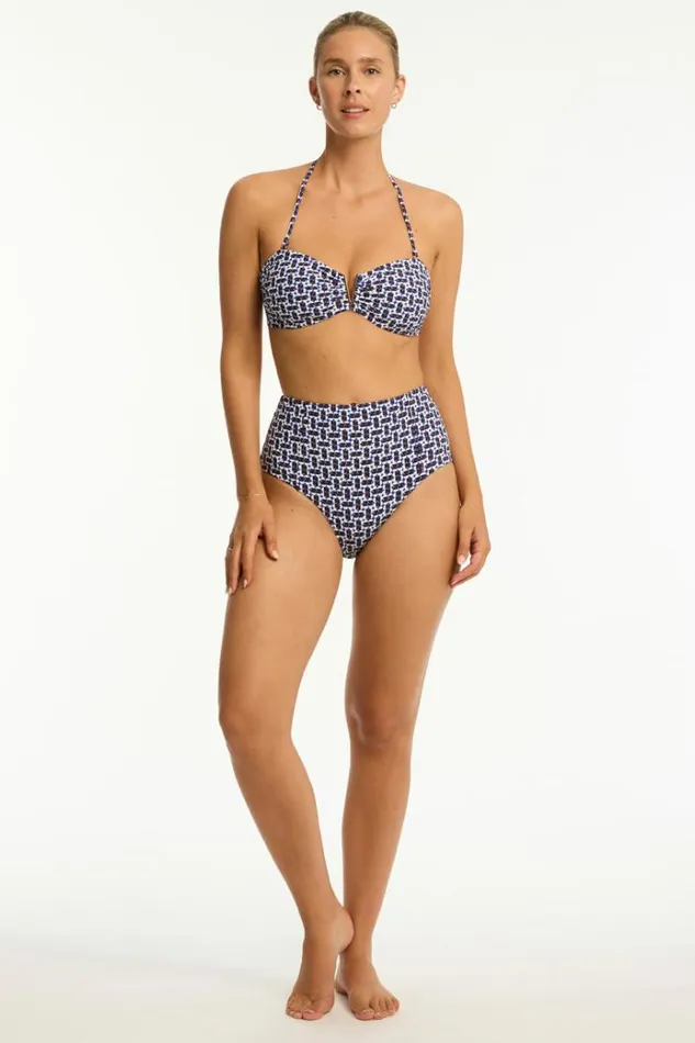 Sea Level Bottoms Coast Panelled High Waist Pant Coast Cobalt 8211 Women