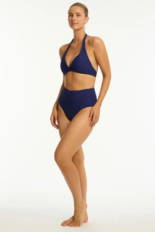 Sea Level Bottoms De Soleil Panelled High Waist Pant De Soleil French Navy 8211 Women
