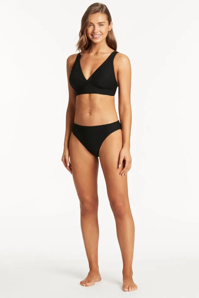Sea Level Bottoms Honeycomb Regular Bikini Pant Honeycomb Black 8211 Women