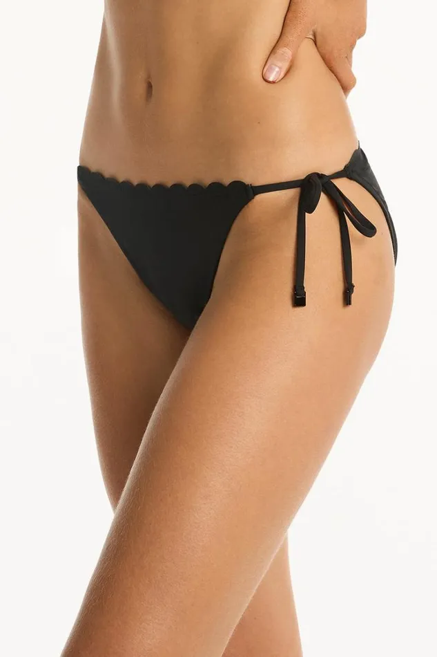 Sea Level Bottoms Scallop Tie Side Pant Scallop 8211 Women
