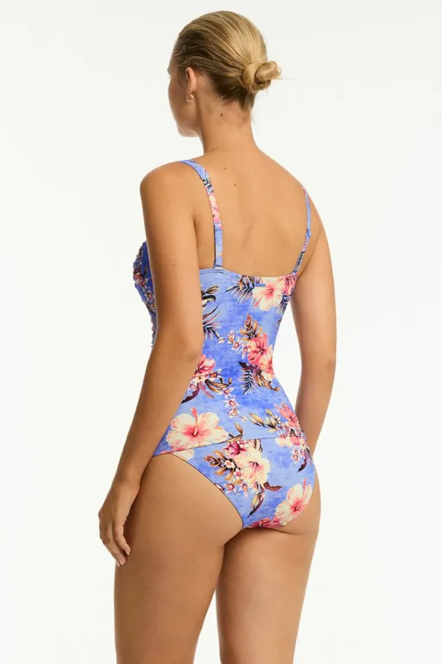 Sea Level Tankinis and Singlets Blue Hawaii Twist Front Tankini Blue Hawaii 8211 Women