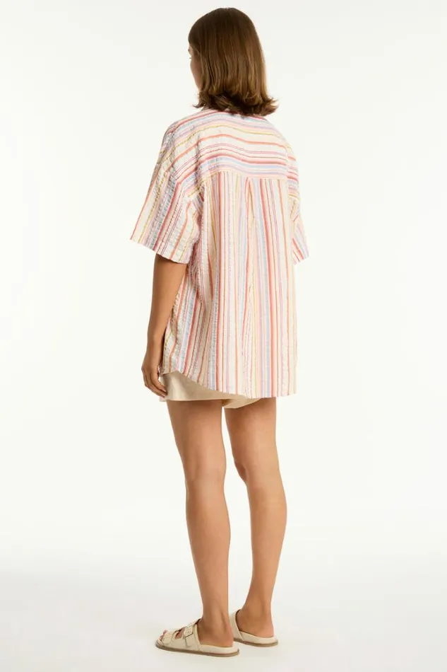 Sea Level Tops Boho Stripe Aloha Shirt Boho Stripe 8211 Women