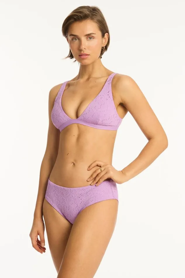 Sea Level Tops Interlace Longline Bralette Interlace Lavender 8211 Women
