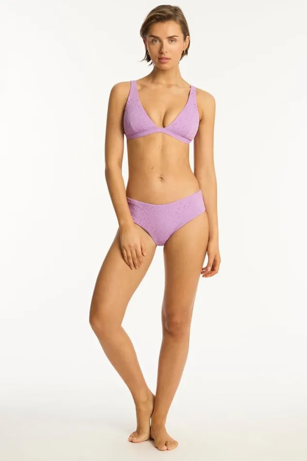 Sea Level Tops Interlace Longline Bralette Interlace Lavender 8211 Women