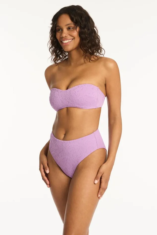 Sea Level Tops Interlace Seamless Bandeau Interlace Lavender 8211 Women