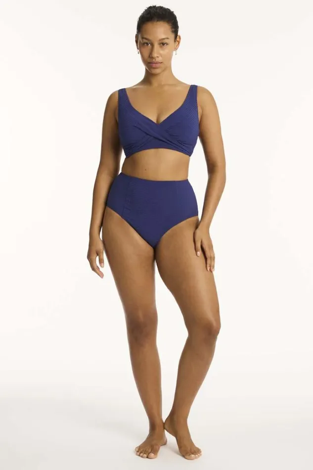 Sea Level Tops Messina Cross Front Multifit Bra Messina French Navy 8211 Women