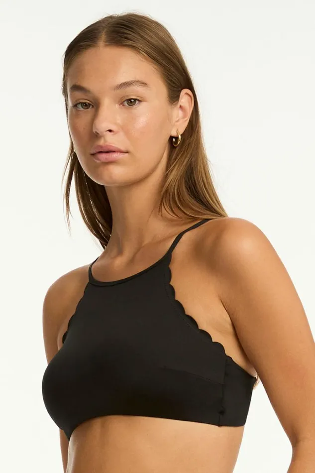 Sea Level Tops Scallop High Neck Top Scallop 8211 Women