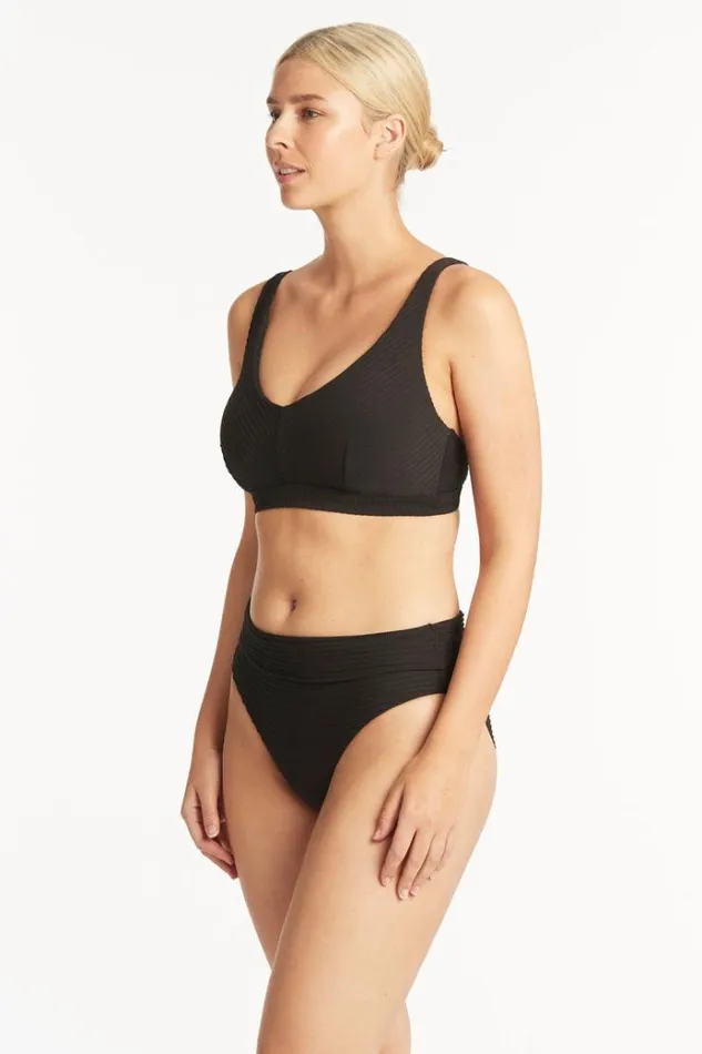 Sea Level Tops Spinnaker EF Cup Bralette Spinnaker Black 8211 Women