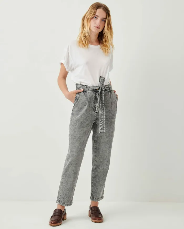 Sessn Womens Trousers Battersea o Snow Black