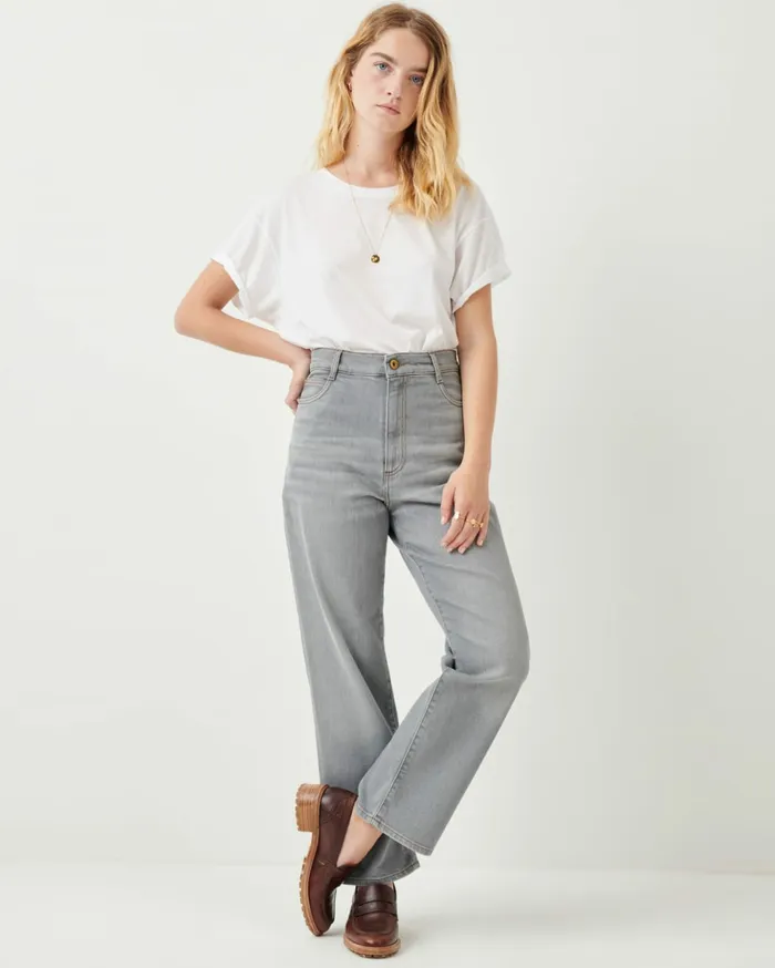Sessn Womens Trousers Bay cruise Mid Grey