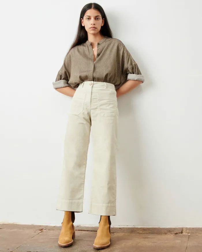 Sessn Womens Trousers Hudson street Milk