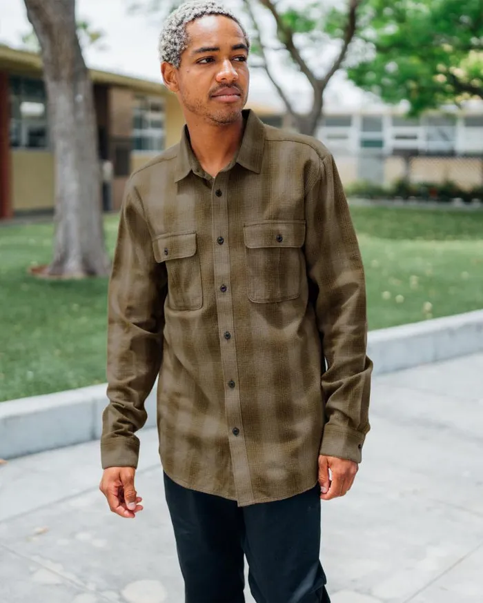 Shadowstone Flannel Long Sleeve Shirt 8211 Dark Earth Mens Volcom Shirts and Flannels Shadowstone Flannel Long Sleeve Shirt 8211 Dark Earth Mens Volcom Shirts and Flannels