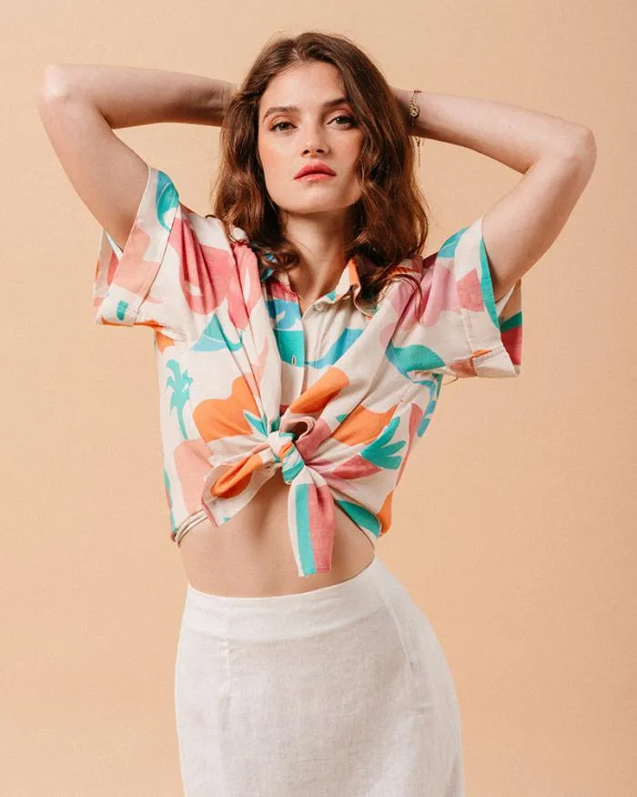 SHIRT BEIGE MOMENT Shop Grace and Mila Shortsleeves Shirts