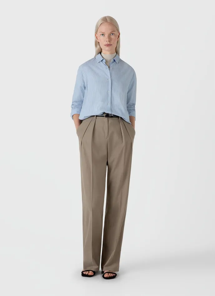 Shirts and Blouses Women Cotton Shirt Light BlueWhite ussunspel Shirts and Blouses Women Cotton Shirt Light BlueWhite ussunspel