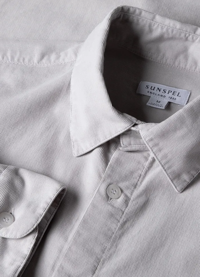 Shirts Fine Cord Shirt Putty ussunspel Men Shirts Fine Cord Shirt Putty ussunspel Men