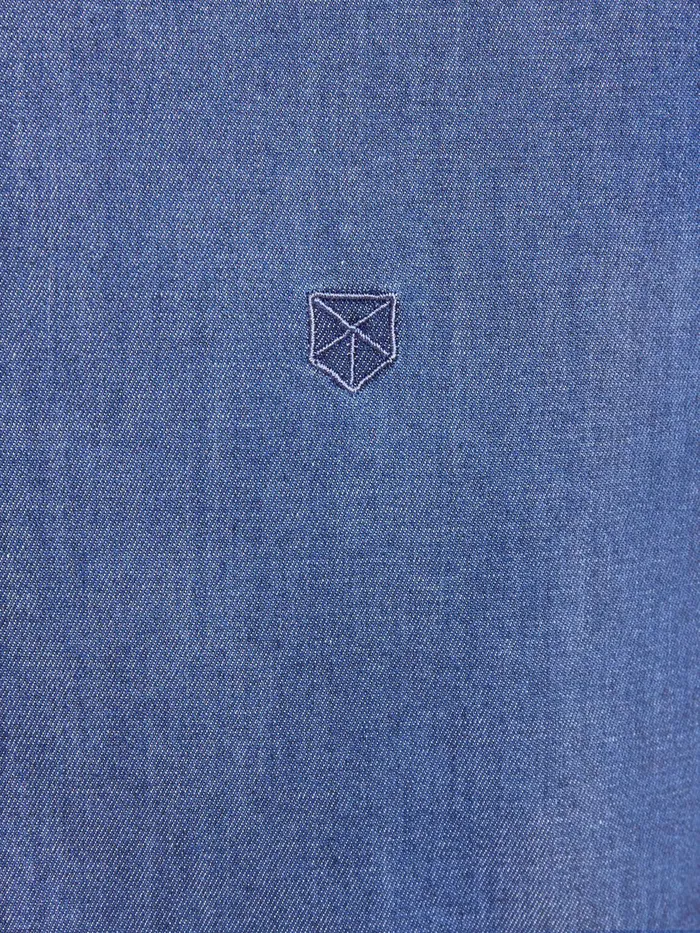 Shirts JACK and JONES Mens SLIM FIT MANDARIN COLLAR DENIM SHIRT Blue Medium Blue Denim Gift 4 You