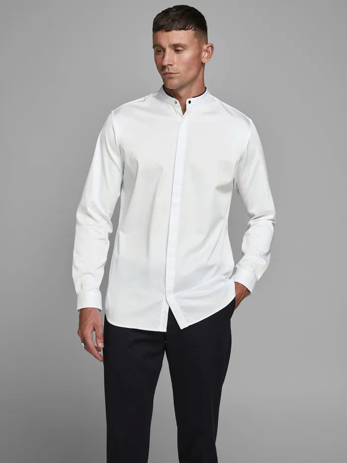 Shirts JACK and JONES Mens TUXEDO SHIRT White White Gift Ideas