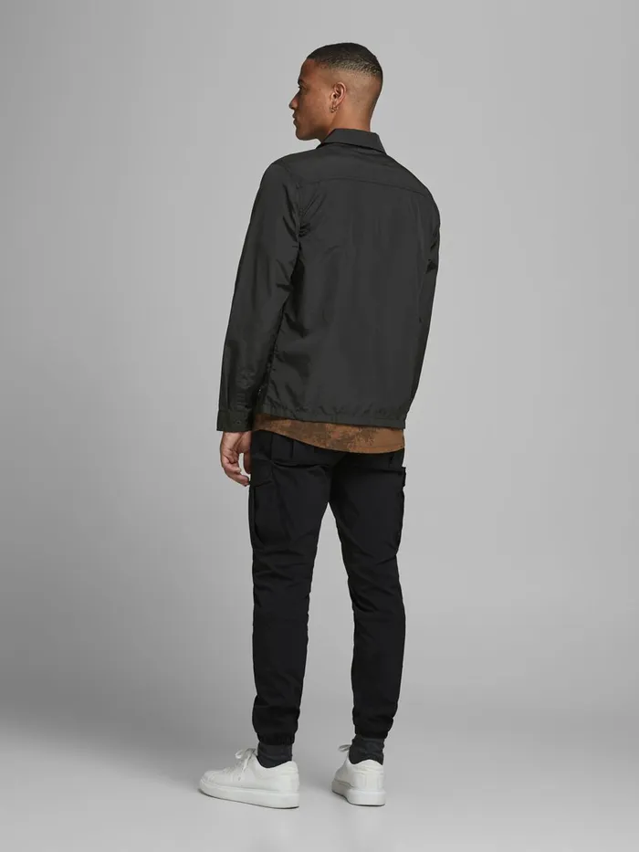 Shirts JACK and JONES Mens WORKWEAR OVERSHIRT Black Black Online