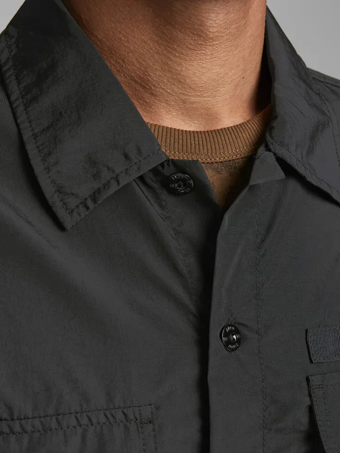 Shirts JACK and JONES Mens WORKWEAR OVERSHIRT Black Black Online