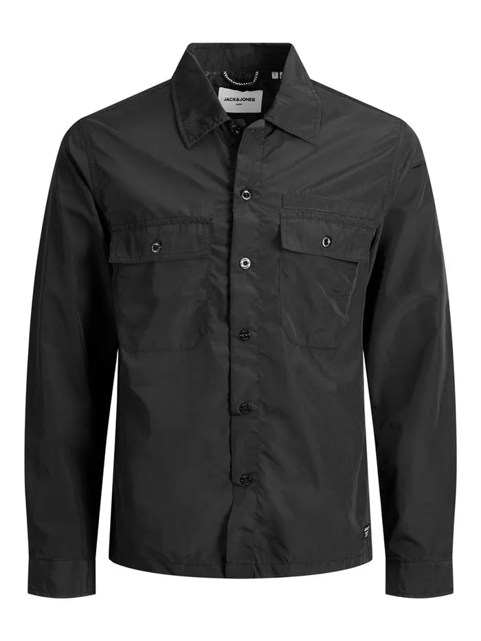 Shirts JACK and JONES Mens WORKWEAR OVERSHIRT Black Black Online