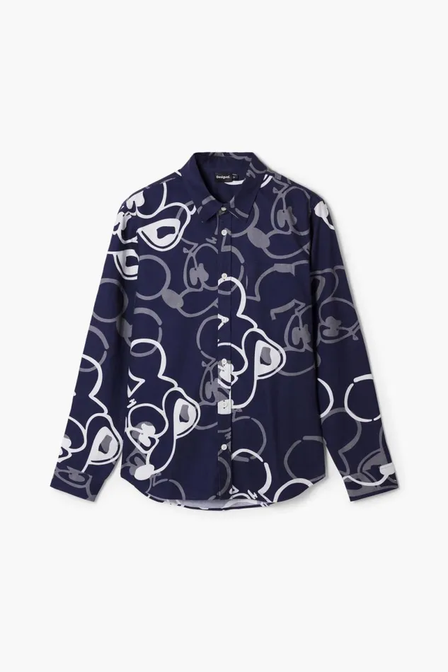 Shirts Men Desigual Mickey Shirt Blue