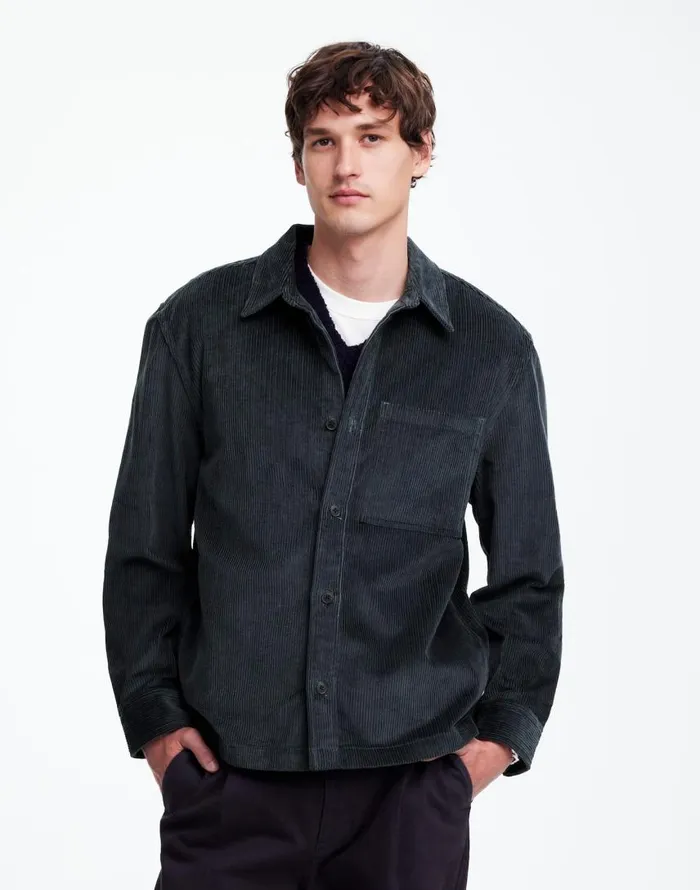 Shirts Men Madewell Corduroy ShirtJacket Midnight Forest