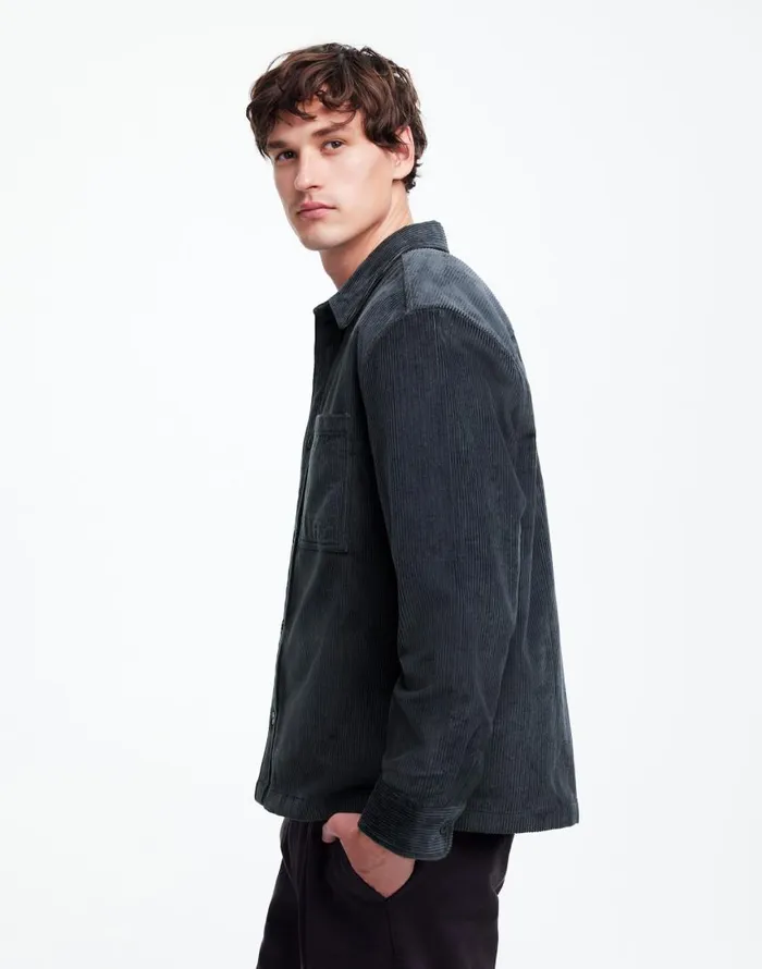 Shirts Men Madewell Corduroy ShirtJacket Midnight Forest