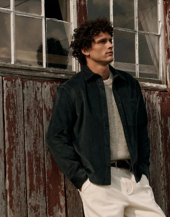 Shirts Men Madewell Corduroy ShirtJacket Midnight Forest