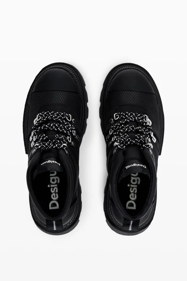 Shoes Women Desigual Track Boot Black