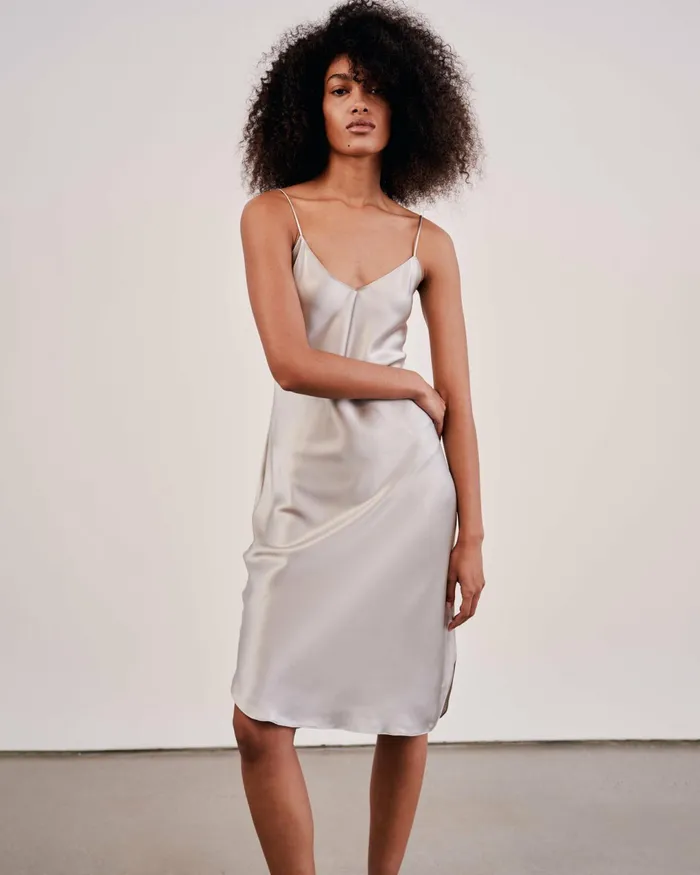 SHORT CAMI DRESS Ivory Women Nili Lotan Dresses and Skirts