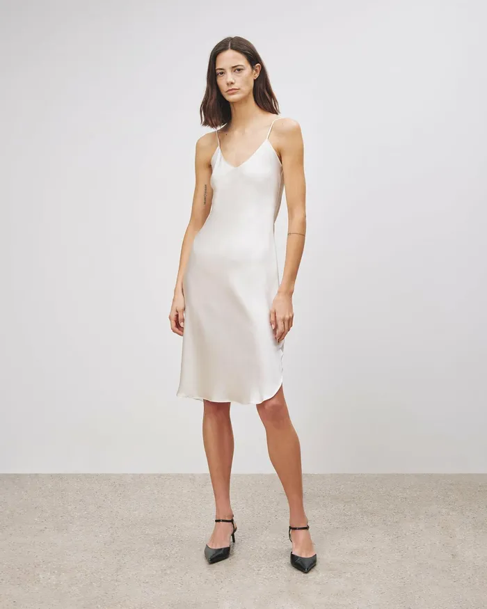 SHORT CAMI DRESS Ivory Women Nili Lotan Dresses and Skirts