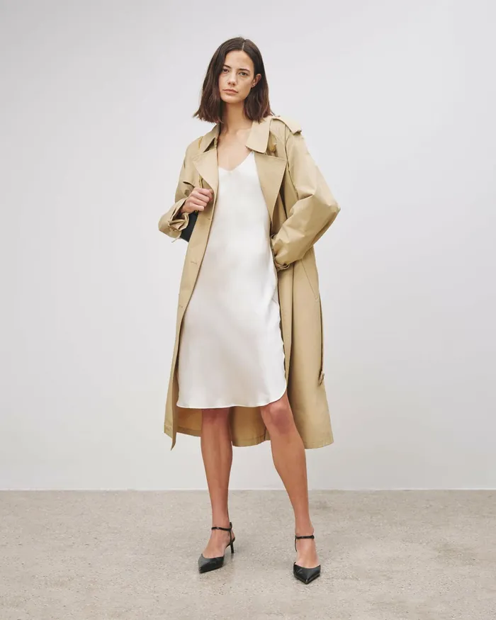SHORT CAMI DRESS Ivory Women Nili Lotan Dresses and Skirts