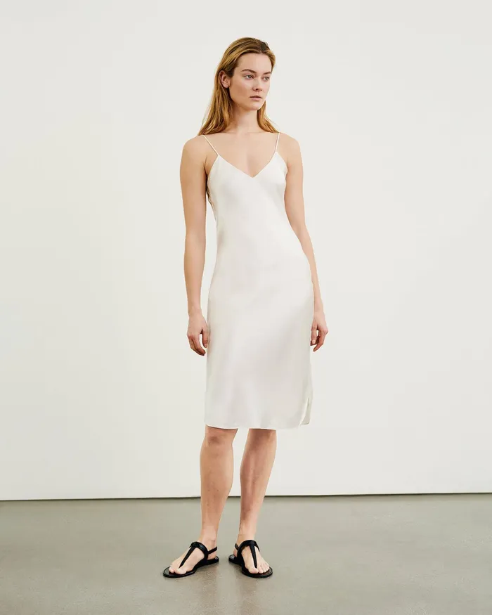 SHORT CAMI DRESS Ivory Women Nili Lotan Dresses and Skirts
