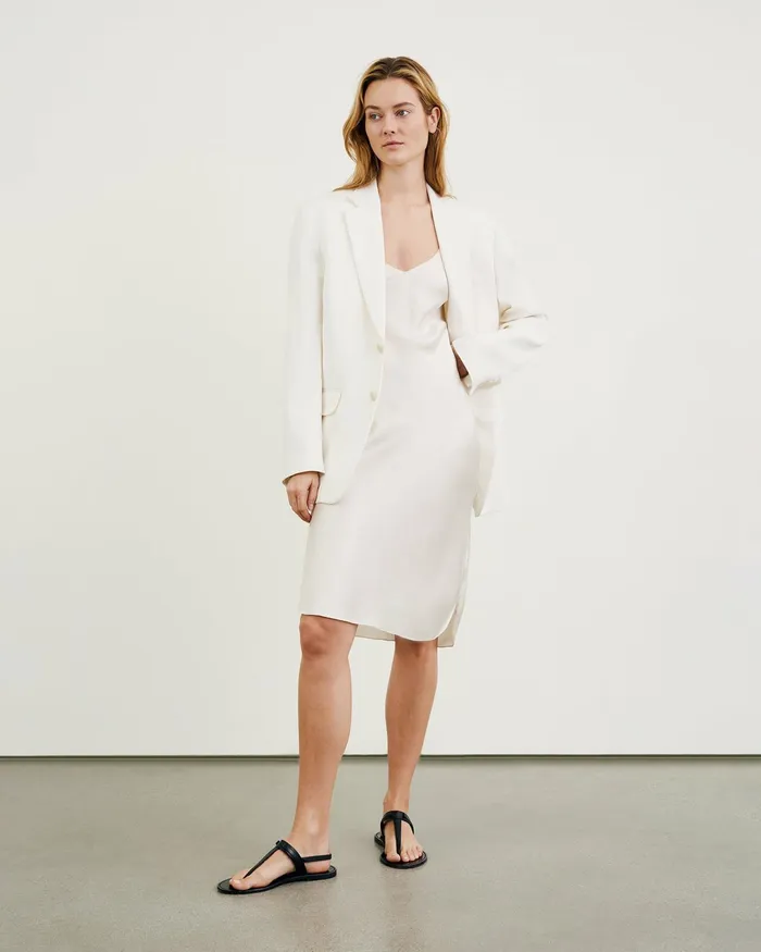 SHORT CAMI DRESS Ivory Women Nili Lotan Dresses and Skirts