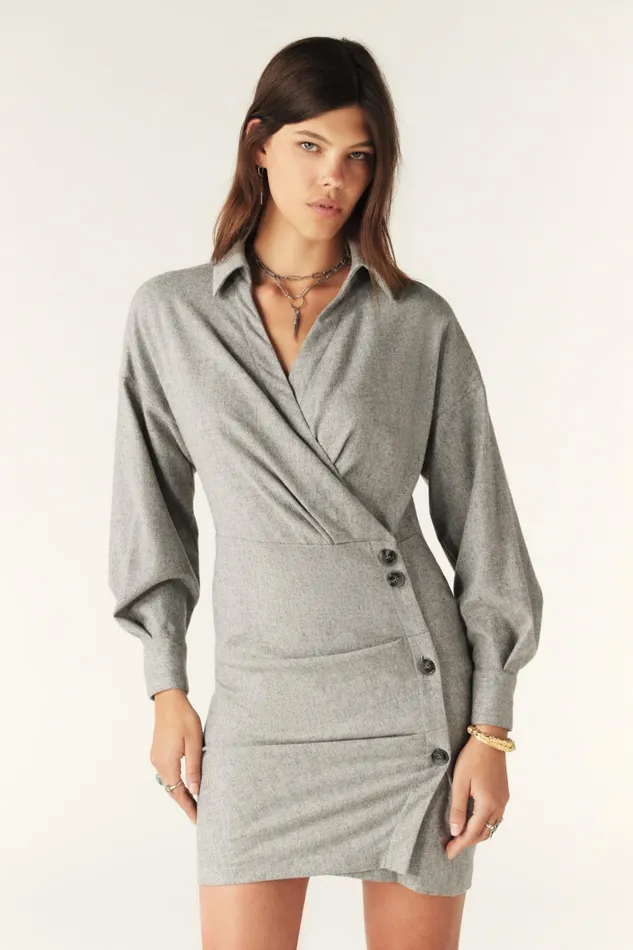 Short Dress Fastway Gray Women Baandsh Dresses