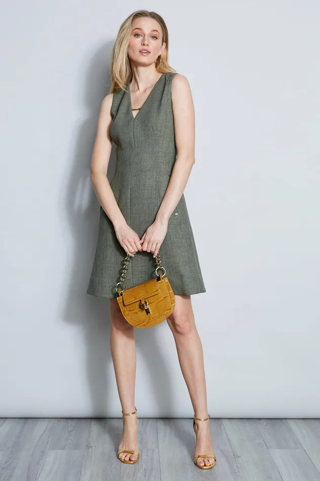 Short Dresses Women Elie Tahari Basketweave Bar Dress WILLOW GREEN
