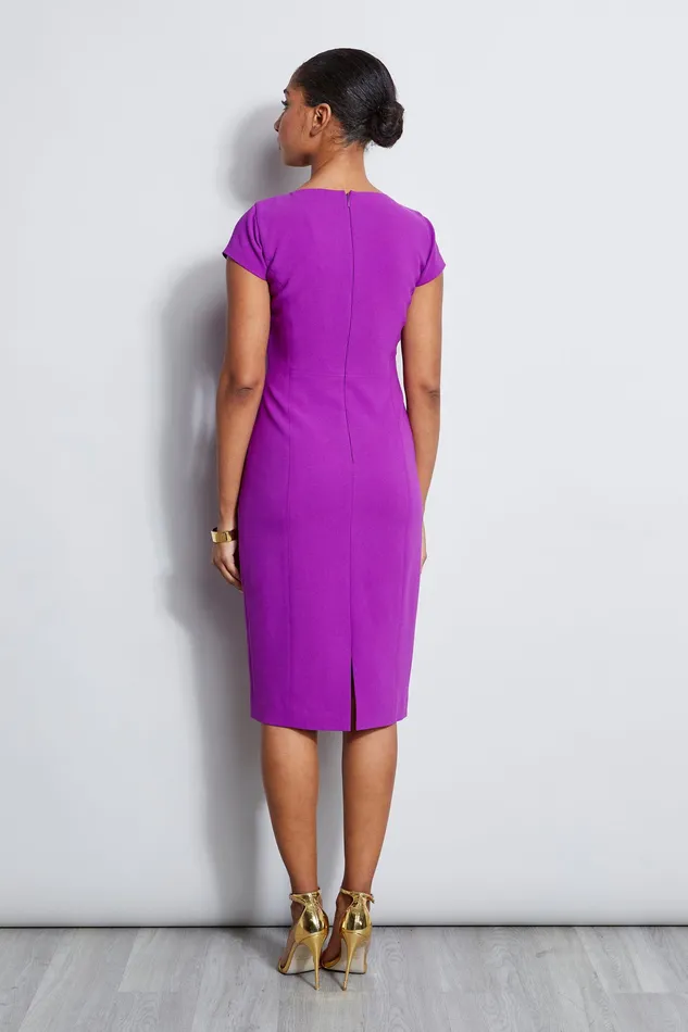 Short Sleeve Dresses Women Elie Tahari Short Sleeve Keyhole Ring Dress WILD BERRY