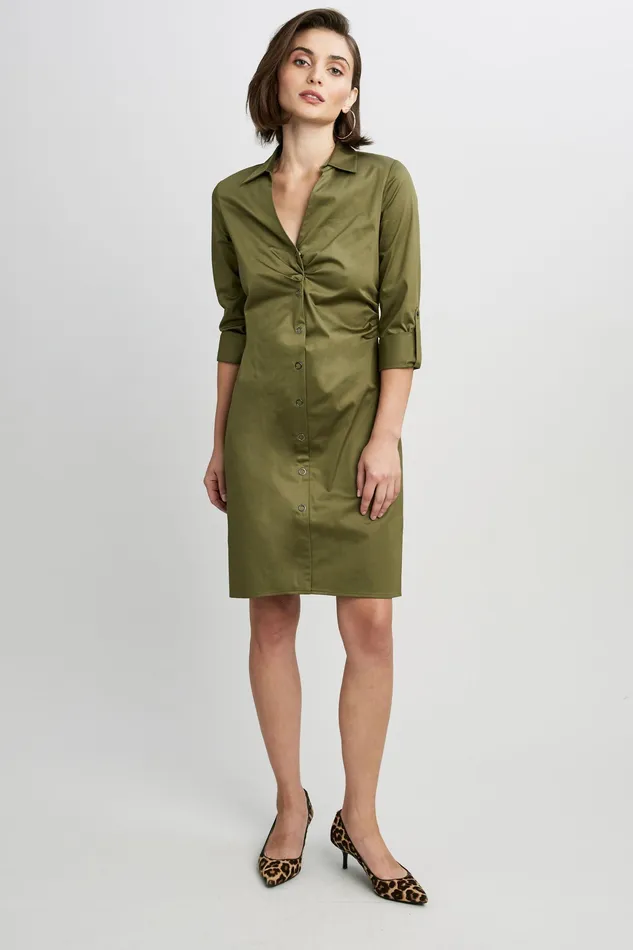 Short Sleeve Dresses Women Elie Tahari Skylar Dress Tuscan Olive