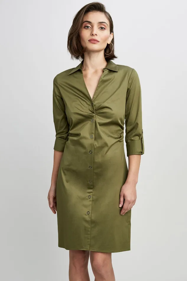 Short Sleeve Dresses Women Elie Tahari Skylar Dress Tuscan Olive