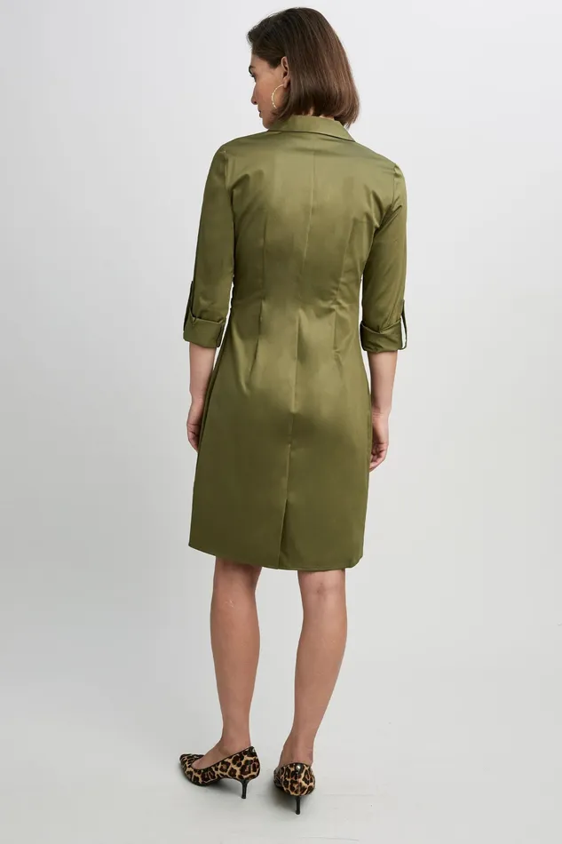 Short Sleeve Dresses Women Elie Tahari Skylar Dress Tuscan Olive