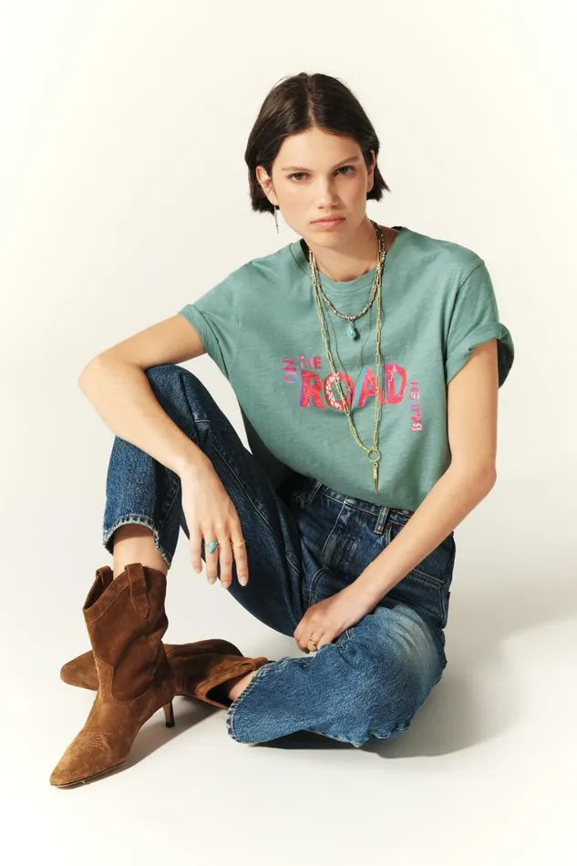 ShortSleeve Tee Shirt Mita OffWhite Women Baandsh TShirts and Tank Tops