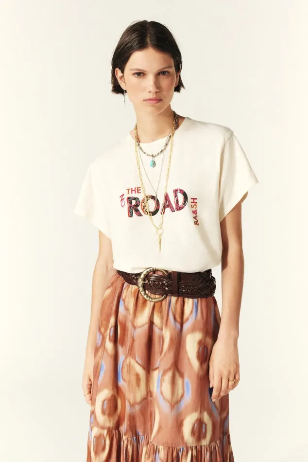 ShortSleeve Tee Shirt Mita OffWhite Women Baandsh TShirts and Tank Tops