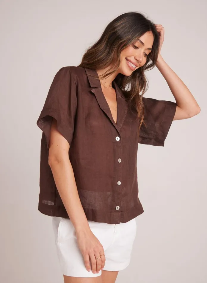 Short Sleeve Women Bella Dahl Short Sleeve Flowy Button Down 8211 Cocoa Cabana Short Sleeve Women Bella Dahl Short Sleeve Flowy Button Down 8211 Cocoa Cabana