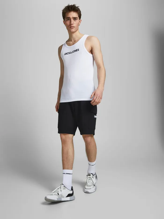 Shorts JACK and JONES Mens AIR CARGO SWEAT SHORTS Black Black On Sale