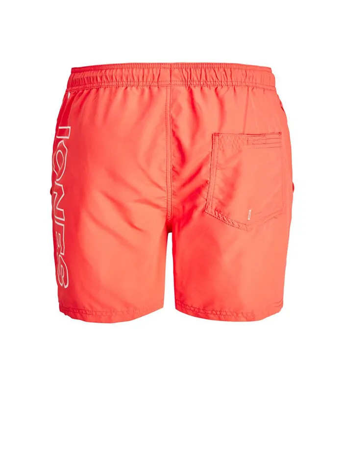 Shorts JACK and JONES Mens BALI AKMLOGO SWIM SHORTS Red Hot Coral Gift Ideas