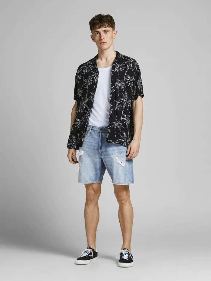 Shorts JACK and JONES Mens CHRIS ORIGINAL AM 244 DENIM SHORTS Blue Blue Denim Near Me