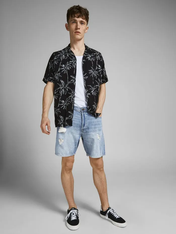 Shorts JACK and JONES Mens CHRIS ORIGINAL AM 244 DENIM SHORTS Blue Blue Denim Near Me