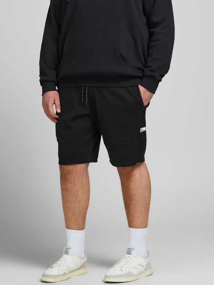 Shorts JACK and JONES Mens CLASSIC PLUS SIZE SWEAT SHORTS Black Black Cheap On Sale Shorts JACK and JONES Mens CLASSIC PLUS SIZE SWEAT SHORTS Black Black Cheap On Sale